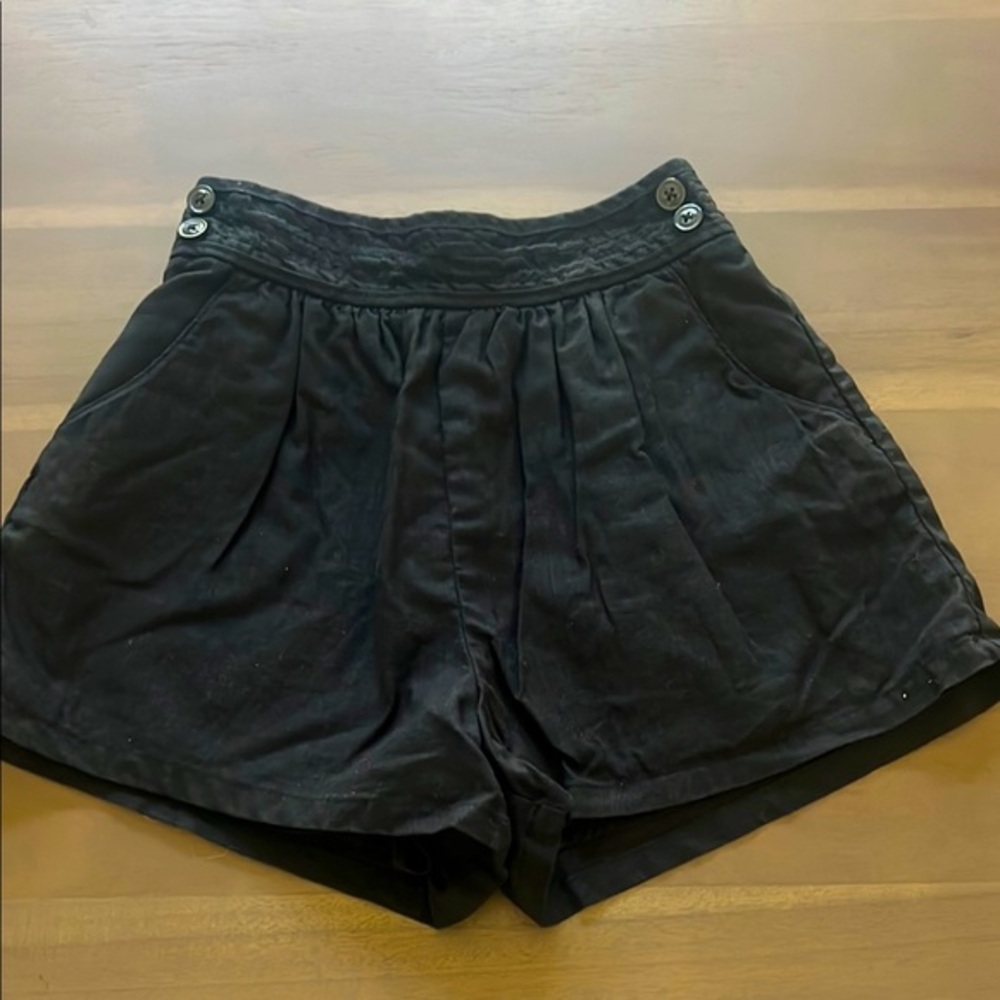 Janie and Jack Black Linen Blend Shorts size 7